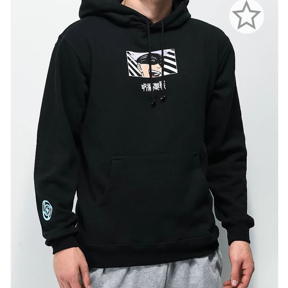 Zumiez Episode x Jujutsu Kaisen Standing Gojo Black Hoodie size medium